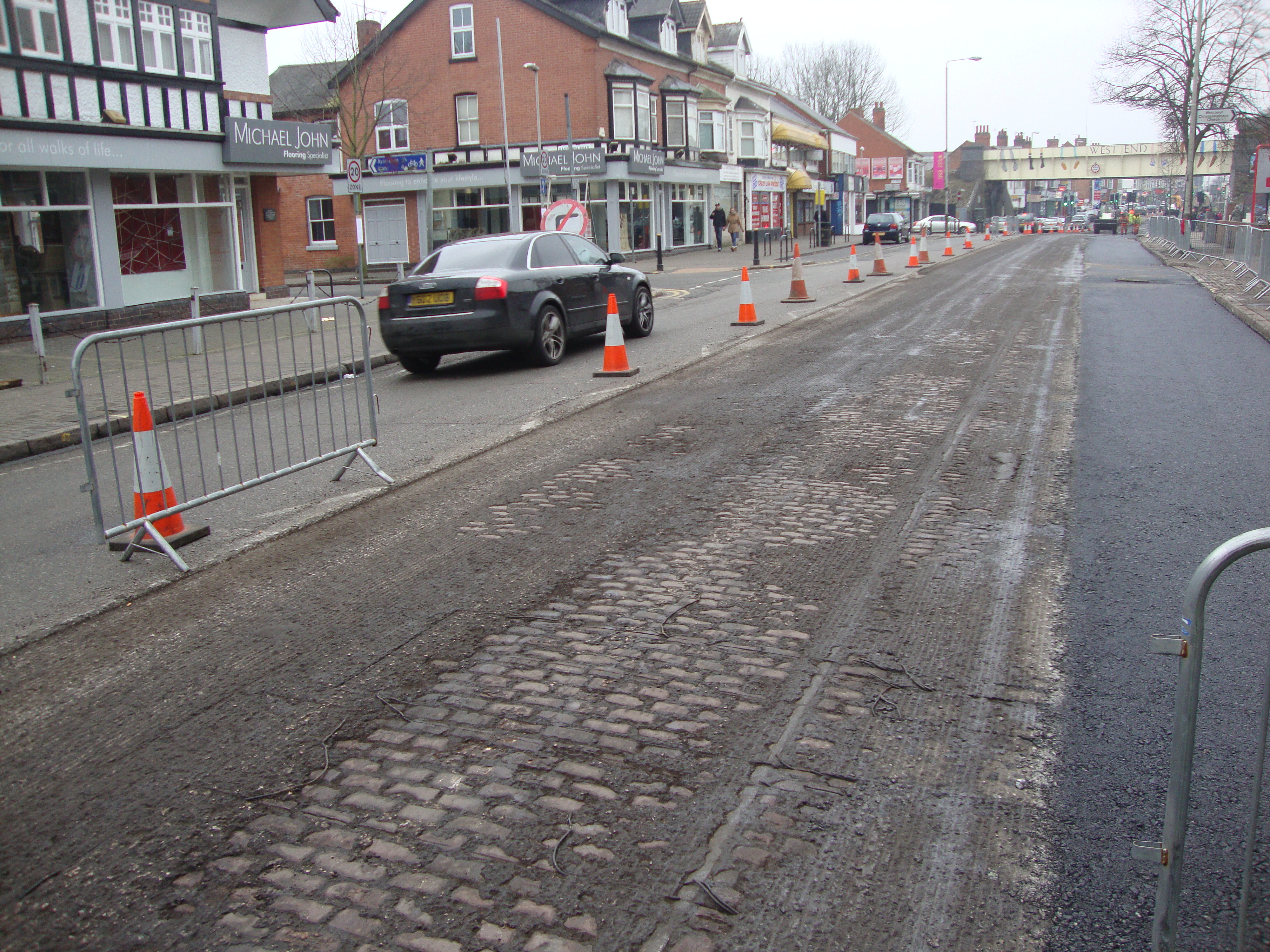 Track Watch 2015 – Narborough Road Reveals Inbound Track – Leicester Trams